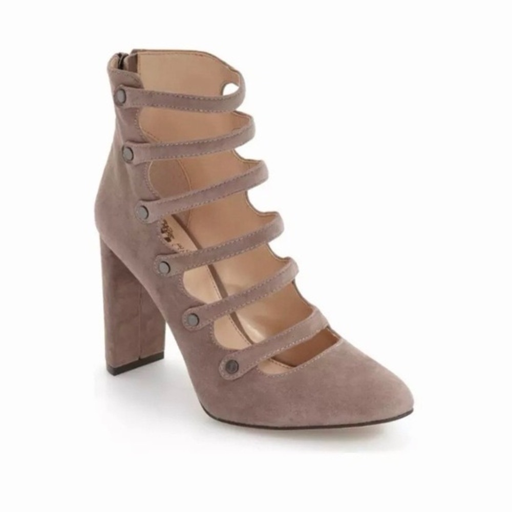 Vince Camuto Davel Block Heel Pump - Stone/Taupe